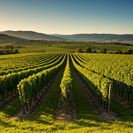 Campos de cultivo al atardecer